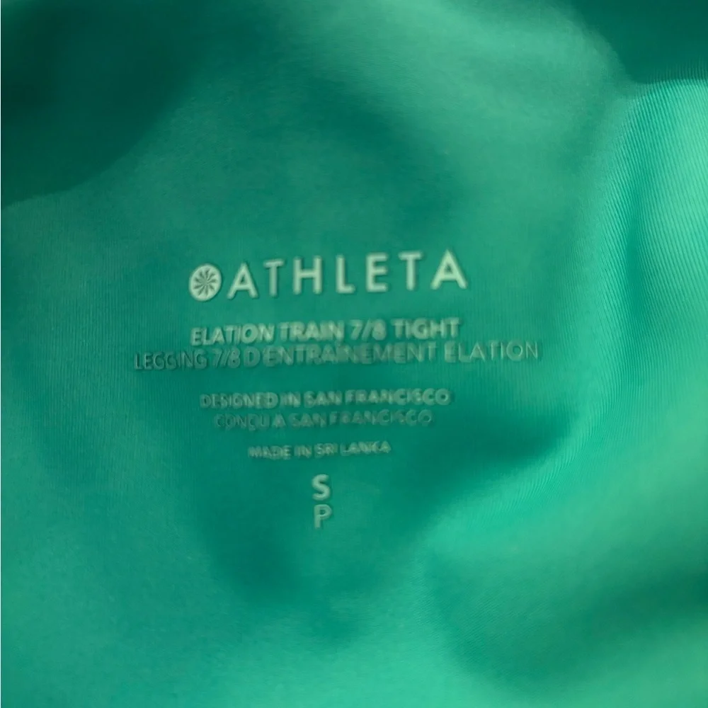 Athleta Teal Elation 7/8 Leggings Like New Size Small